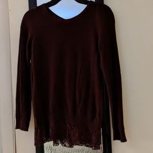 Angel of the North Plum Split Back Sweater
